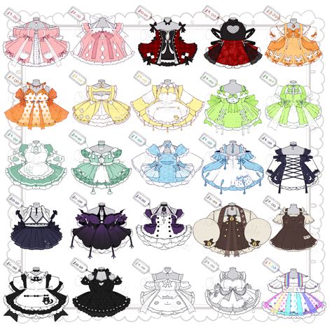 Open Large Batch Outfit Adopts By X Cute Kitty X On Deviantart Dress