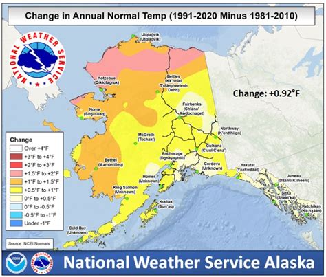 Kodiak Warming Up Noaas New Climate ‘normals Highlight Warming Trend