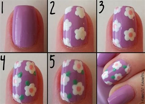 Uñas decoradas flores paso a paso. Uñas decoradas con flores hermosos diseños y modelos [72 ...