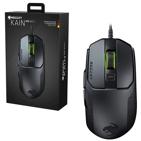 Roccat Kone Aimo Wired Optical Gaming Mouse With Rgb Lighting Black