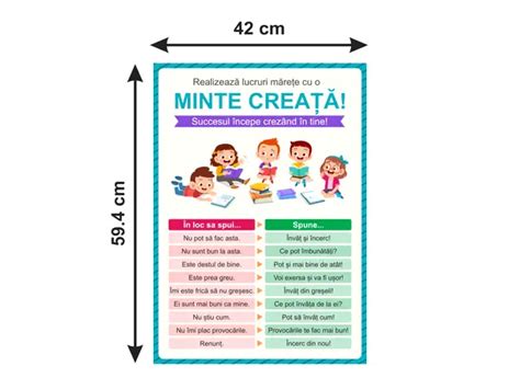 Sticker Minte Creață Folina Pentru Copii Colorat 59x42 Cm A2