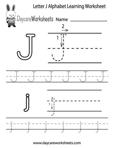 Since i have so many preschool alphabet activities on my blog and i am going to be adding even more, i made this page to keep all the posts. Free Printable Letter J Alphabet Learning Worksheet for ...