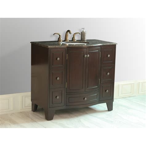 This bathroom vanity set proves that vanities don't have to be boring. Stufurhome 40" Grand Cheswick Single Sink Vanity with ...