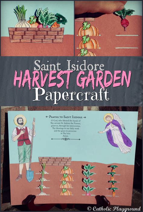 Saint Isidore Harvest Garden Papercraft | Garden harvest, Paper crafts, Harvest