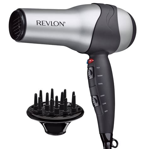 Revlon Perfect Heat Ceramic Turbo Ionic Hair Dryers Gray With Diffuser