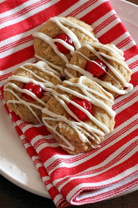 Cherry Almond Cream Cheese Cookies