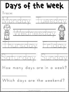 These Days Of The Week Activities Include 11 Worksheets Covering Each