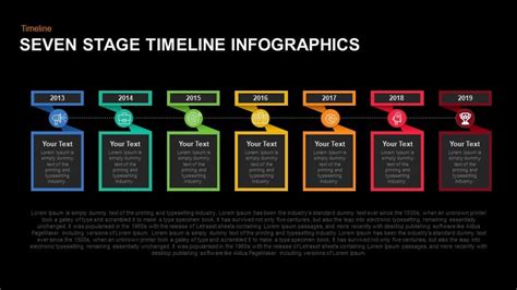 6 Stage Infographic Timeline Template For Powerpoint