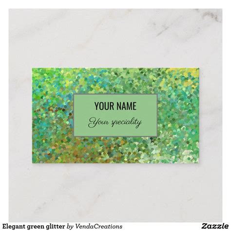 Diy credit card business cards canva template, personalize/edit, beauty salon business cards, glitter business cards, holographic, black. Elegant green glitter business card | Zazzle.com | Glitter ...
