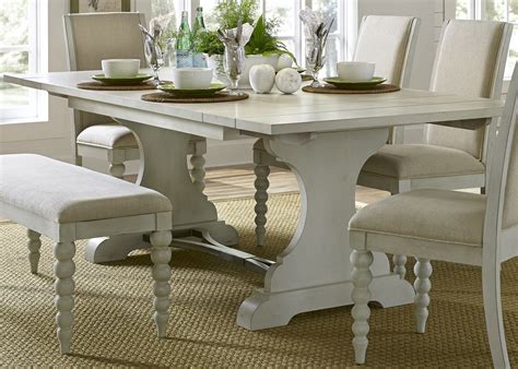 The dining table trestle have prime qualities and discounts that give you value for money. Harbor View III Extendable Trestle Dining Table from ...