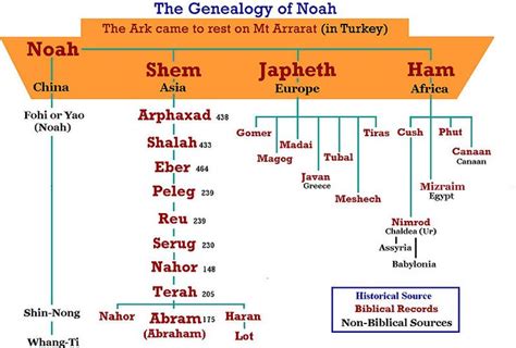 Sons Of Noah Genealogy Of Noah Bible Facts Bible Knowledge