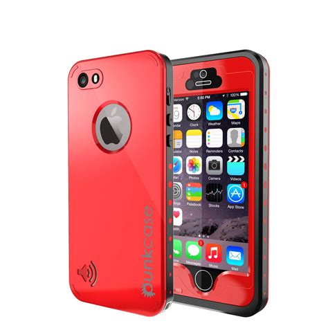 Punkcase Studstar Red Case For Apple Iphone 5s5 Waterproof Case