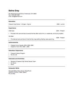 Whereas a graduate applying for an entry level position (i.e. First Resume Template for Teenagers | Teen resume sample ...