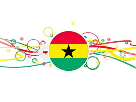 Circles With Lines Illustration Of Flag Of Ghana