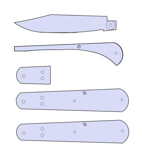 Printable Folding Knife Templates