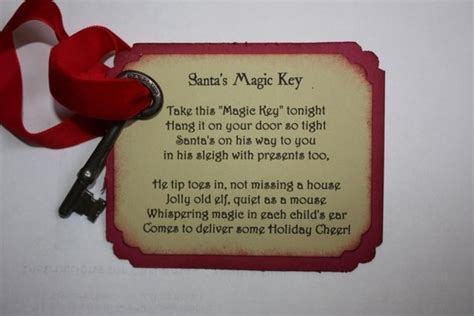 Santa Key Poem Free Printable Printable Templates