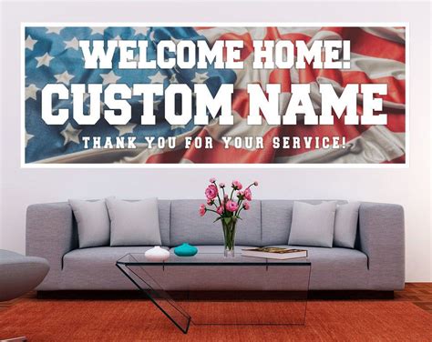 Welcome Home Banner Personalized Custom Military Banner