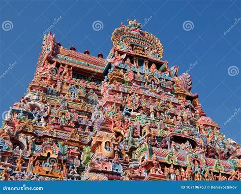 Srirangam Rajagopuram A Monumental Entrance Tower Decorated With