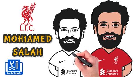 How To Draw Mohamed Salah World Class Soccer Player Draw Football