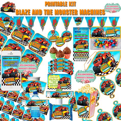 Watch streaming online blaze and the monster machines episodes and free hd videos. Printable and editable Kit #Blaze and the #Monster #Machines [party hat, toppers, wrappers ...