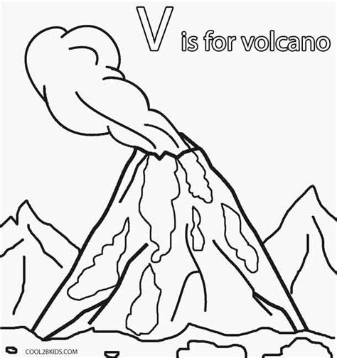 Printable Volcano Coloring Pages For Kids Cool2bkids