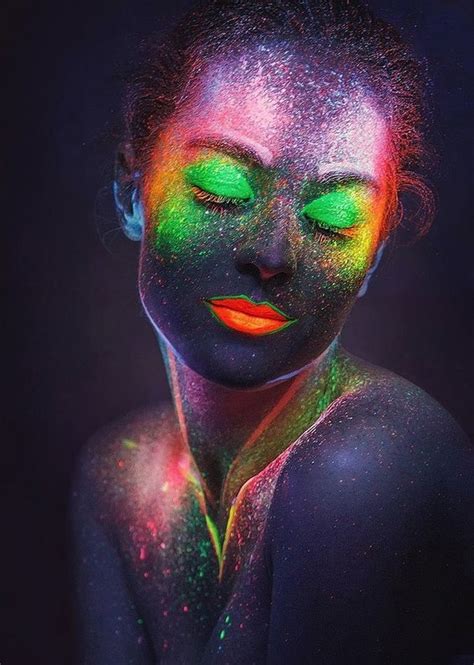 Uv Makeup Neon Makeup Makeup Art Body Art Photography Creative