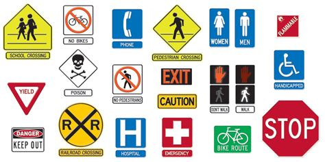 Safety Signs Safety Signs And Symbols Bulletin Board Sets Symbols