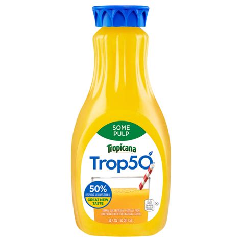 Save On Tropicana Trop50 Orange Juice Beverage 50 Less Sugar Some Pulp