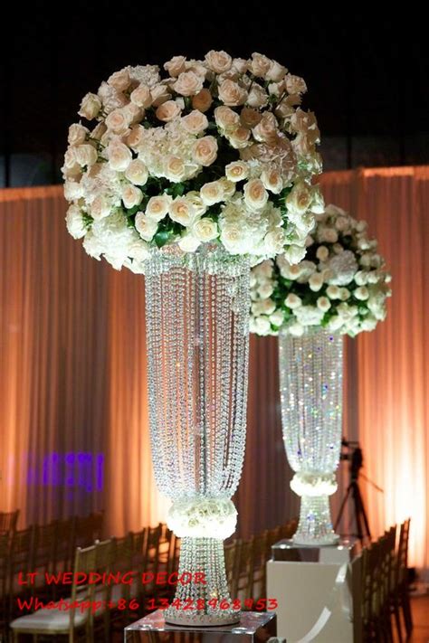 10pcslot 100cm Tall Crystal Wedding Centerpiece Wedding Column