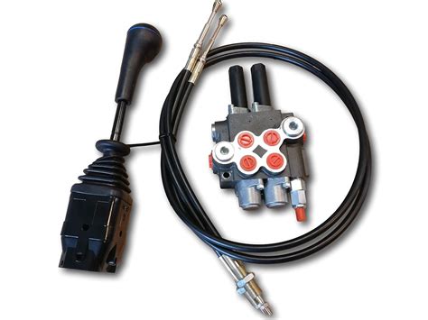 Cable Remote Control Valve Kit 2 Spool Valve 80lpm 21gpm Cables