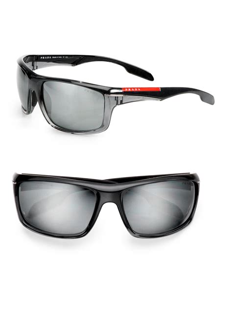 For you, an wide array of products: Prada Sport Wrap Sunglasses in Black for Men - Lyst