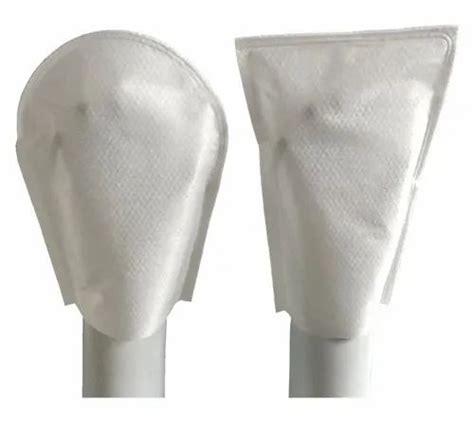 White Spunlace Non Woven Disposable Dry Wash Gloves 100 Pieces Size