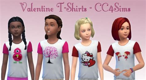 Valentine T Shirts For Kids At Cc4sims Sims 4 Updates