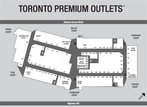 Toronto Premium Outlets Floorplan And Tenant List Revealed