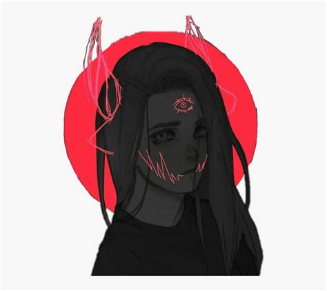 Transparent Anime Demon Png Sad Anime Girl Dark Png Download