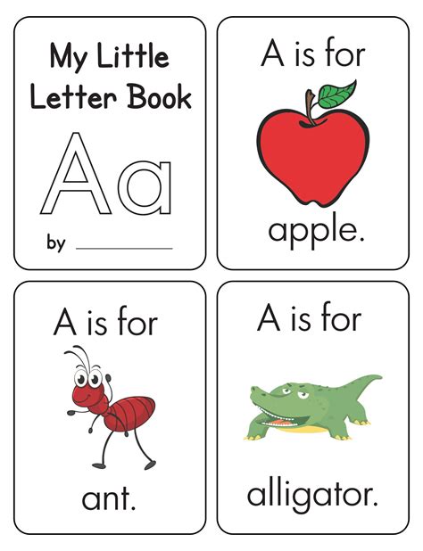 Ace Alphabet Mini Books Printable Free Preschool Cutt