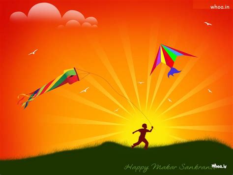 Makar Sankranti Uttarayan Kite Festival Hd 4k Images Wallpapers