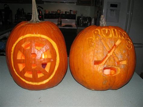 Boston Bruins Pumpkins Boston Bruins Bruins Jack O Lantern