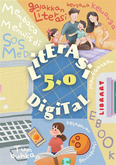 Poster Literasi Digital 50 Karya Seni Komik Inspirasi Desain
