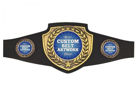 Champion Award Belt Custom Belt Genuine Leather Art Logo