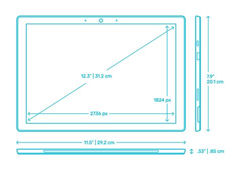 Microsoft Surface Pro 7 Dimensions And Drawings