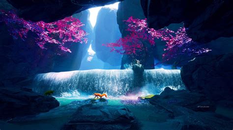 Purple Waterfall Study By Tyler Smith Rimaginarywaterfalls