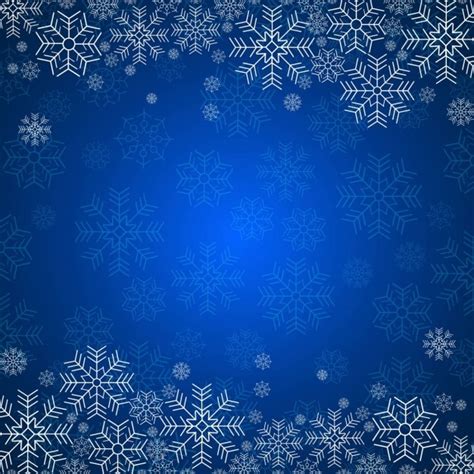 Fondo Azul Con Copos De Nieve Vector Gratis