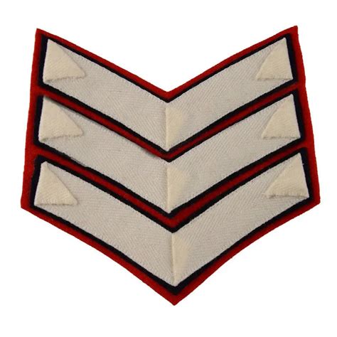 3 Bar Chevrons Sergeant Sgt Service Stripe Foot Guards British Army