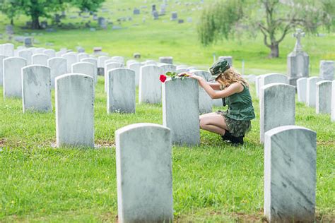 Best Soldier Kneeling At Grave Stock Photos Pictures