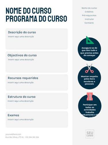 Templates De Plano De Ensino E Ementa Editáveis Online