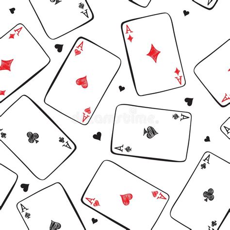 Playing Cards Seamless Background Stock Vector Illustration Of