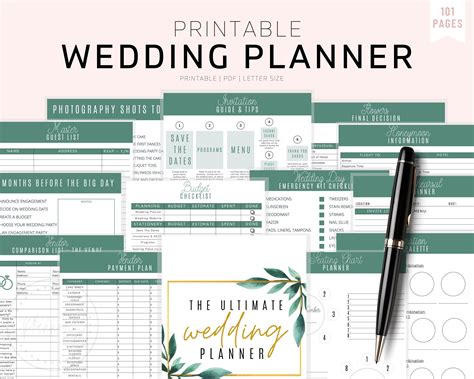 Our Ultimate Printable Wedding Planner Holds All Of Your Wedding