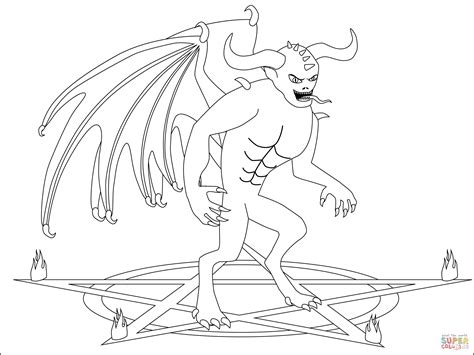 Demon Coloring Page Free Printable Coloring Pages