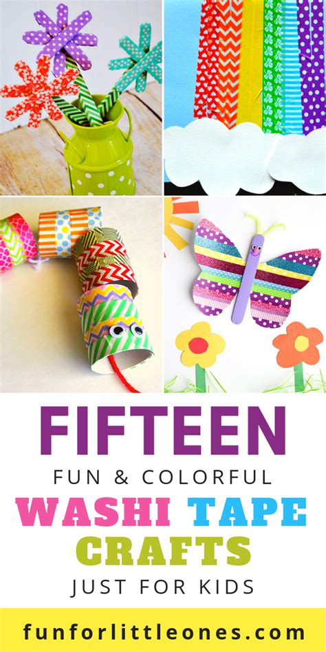 15 Fun Washi Tape Crafts For Kids Fun For Little Ones Washi Tape